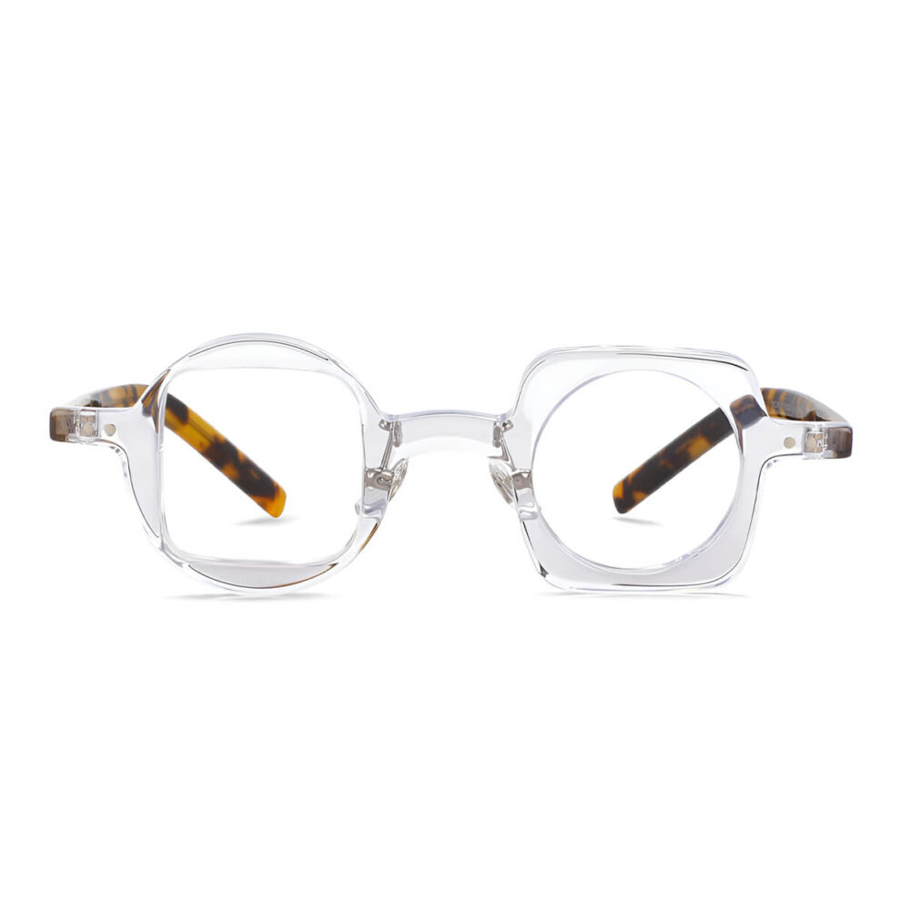Lunettes De Vue Hally & Son Style Carré Moscot - écailles Marron 48mm, Branches 145mm, Neuf Avec étiquettes