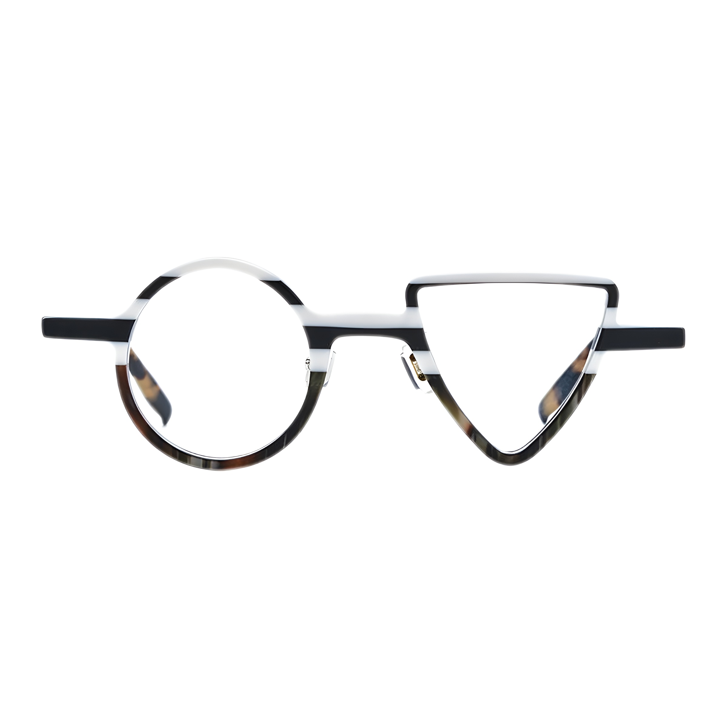 Lunettes Asymétriques Modernes Anti-lumière Bleue - Monture Ronde Unisexe, Plusieurs Coloris, Légères Et Stylées